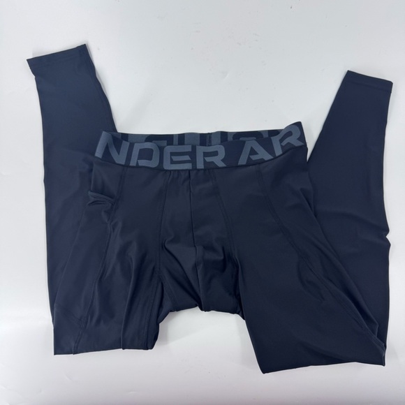 Under Armour Navy Compression Tights - Picture 2 of 10